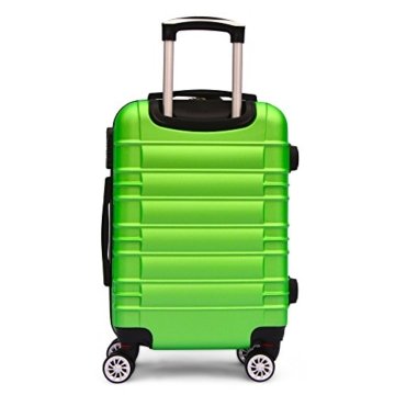 SHAIK® 3-tlg. DESIGN CLASSIC Hartschalen Kofferset, Trolley, Koffer, Reisekoffer, 40/78/124 Liter, 4 Doppelrollen, (Grün/Türkis) - 