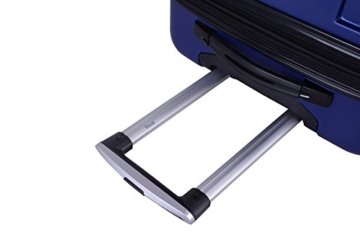 SHAIK® SH002 3-tlg. DESIGN RAZZER Hartschalen Kofferset, Trolley, Koffer, Reisekoffer, 50/80/120 Liter, 4 Doppelrollen, 25% mehr Volumen durch Dehnfalte (Dunkelblau) - 