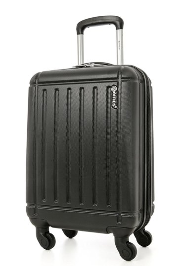 5 Cities Lightweight Abs Hard Shell Cabin Luggage Suitcase Approve for Ryanair Easyjet British Airways & More Koffer, 55 cm, 32 liters, Schwarz (Black)