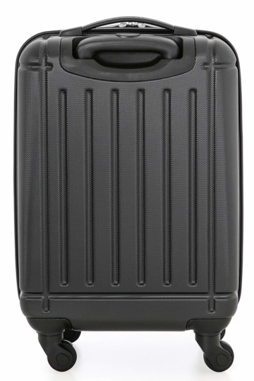 5 Cities Lightweight Abs Hard Shell Cabin Luggage Suitcase Approve for Ryanair Easyjet British Airways & More Koffer, 55 cm, 32 liters, Schwarz (Black)