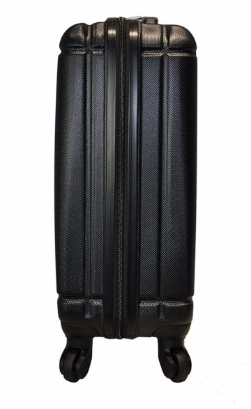 5 Cities Lightweight Abs Hard Shell Cabin Luggage Suitcase Approve for Ryanair Easyjet British Airways & More Koffer, 55 cm, 32 liters, Schwarz (Black)